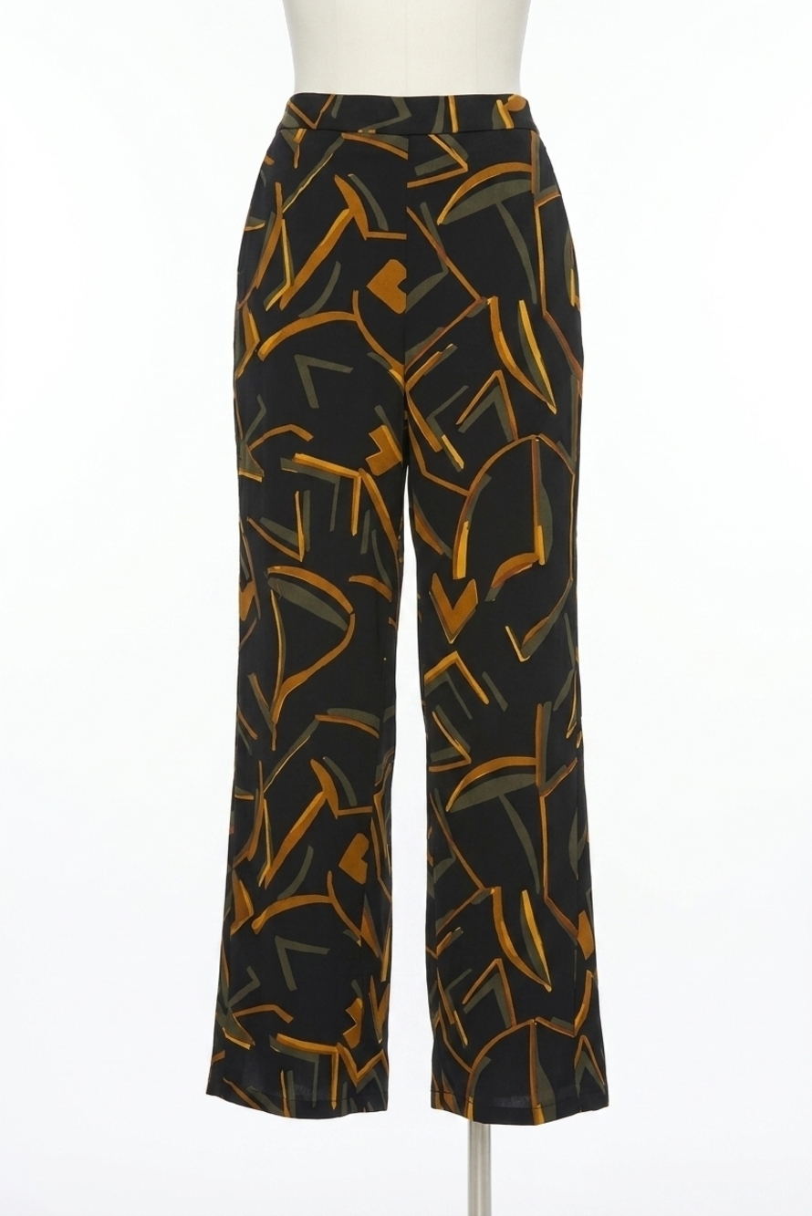 NEW JOSEPH RIBKOFF geometric print wide leg pant
